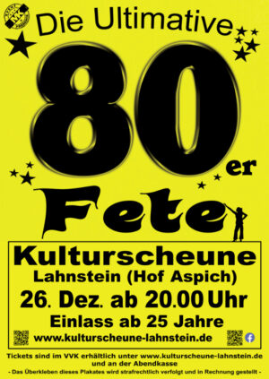 80er Fete „Das Original“ – Tanz die Gans weg