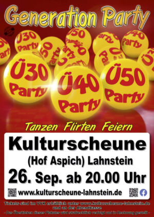 Generation Ü-30-40-50 feiert auf dem Aspich